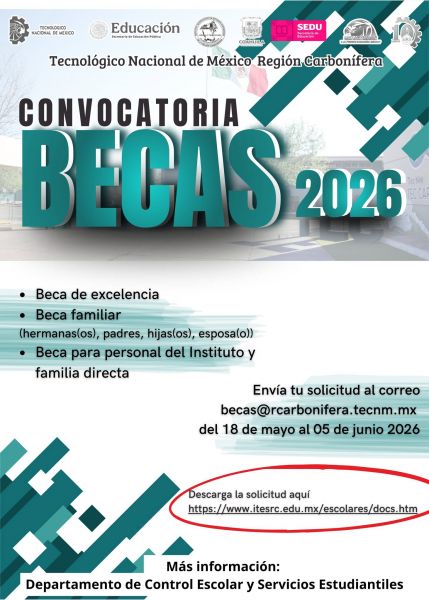 ¡ATENCIÓN ESTUDIANTES DEL ITESRC!