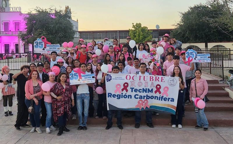 ¡EN EL TECNM REGIÓN CARBONÍFERA, NOS SUMAMOS AL ROSA POR LA VIDA Y LA PREVENCIÓN!